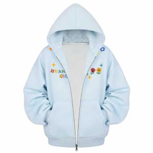 Толстовка Unisex с капюшоном утепленная кардиган HUANQIU, синий