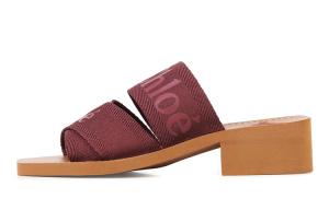 Chloé Сланцы Chloe Woody для женщин, цвет Purple