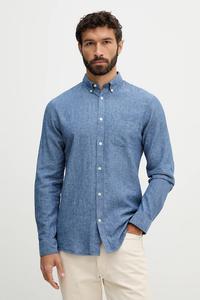 Льняная рубашка Lindbergh, темно-синий