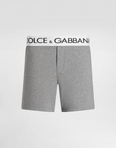 Боксеры из хлопка с двусторонней эластичностью Dolce & Gabbana, серый