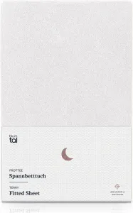 Простыня махровая на резинке 150x200 см - Простыня махровая на резинке для матрасов глубиной до 25 см - Теплая простыня махровая на резинке 150x200 см - Белая простыня Blumtal