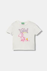 Детская хлопковая футболка United Colors Of Benetton, белый