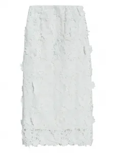 Юбка миди с цветочным кружевом MUNTHE, белый
