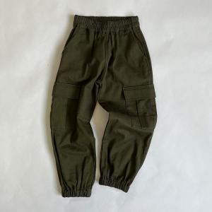 Брюки-карго, 100% хлопок, с накладными карманами, широкие, прямые, удобные Branshes, цвет Khaki