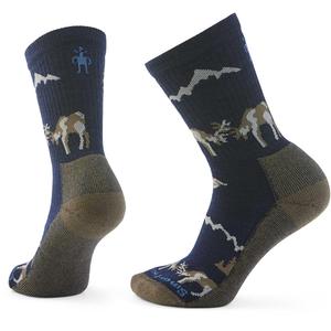 Мужские повседневные носки Clash Crew Socks с изображением рожков. Smartwool, Deep Navy