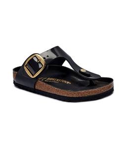 Сандалии женские Birkenstock лакированные из натуральной кожи, черный