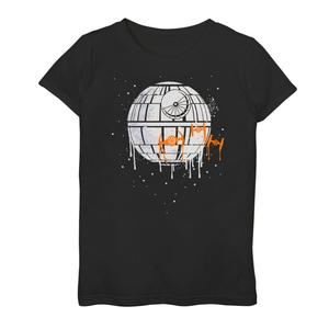 Оранжевая футболка с рисунком «Звезда Смерти» для девочек 7–16 лет Licensed Character