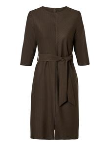 Mart Visser Платье Ziana из люрекса, коричневое