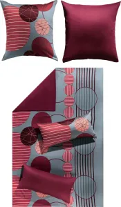 Двустороннее постельное белье красно-серое 1x 135x220 см + 1x 40x80 см Erwin Müller