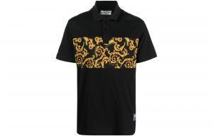 VERSACE JEANS COUTURE Мужская черная поло SS23