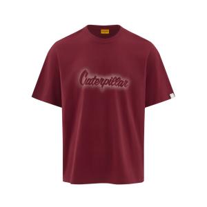 Футболка мужская CAT, темно-красный