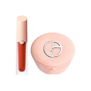 GIORGIO ARMANI AMANI Nude Pink Lambskin Air Cushion жидкая помада-бальзам набор для макияжа легко растушевывается выравнивает тон кожи 15g+4ml