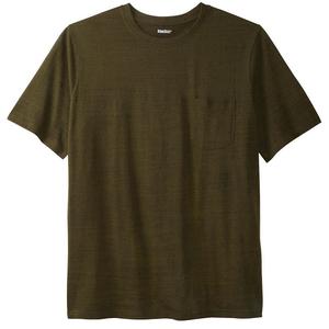 Мужская безусадочная легкая футболка с круглым вырезом Kingsize Big & Tall с круглым вырезом KingSize, цвет Hunter Marl