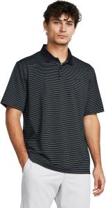 Under Armour Unisex-Adult Men's Ua Matchplay Stripe Polo, Black/Capri/Black