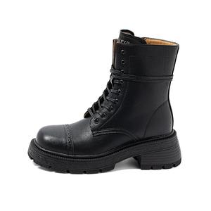 COMELY Мартин Бутс женские черно-коричневые, цвет Black