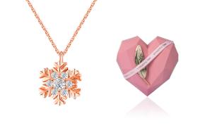 VEECANS Серебряное колье с цирконом 925 пробы для женщин