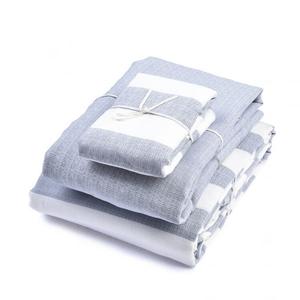 Muji Простыня 170х255 см из хлопкового жаккарда, цвет DB315 Light Blue