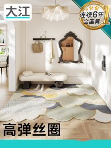 Dajiang Ковер 60x90 см для прихожей, моющийся, современный дизайн, грязеотталкивающий, с петлевым ворсом