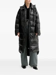 Утепленная куртка-пуховик оверсайз с капюшоном Mmc Studio, черный