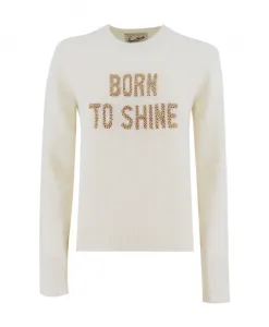 Джемпер Born shine с 10 стразами Mc2 Saint Barth, бежевый