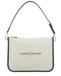 Longchamp Essential Большая холщовая сумка-хобо, белый