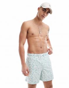 Плавки Hollister Y2K светло-голубого цвета с цветочным принтом