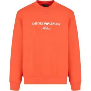 Двусторонняя толстовка Asv с вышитым логотипом Emporio Armani, оранжевый красный
