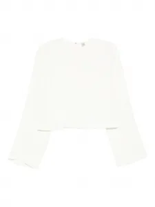 Блузка с необработанными краями Toteme, белый