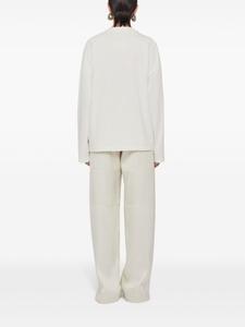 Jil Sander лонгслив с логотипом, белый