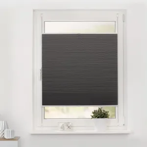 Соты Плиссе Термо-плиссе без сверления, затемнение, натяжка затемняющее, функция день и ночь | энергосберегающее, без сверления, натяжка, энергосберегающее, термо-покрытие Lichtblick Original, Grau + weiß + weiß