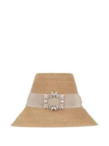 Панамка из соломки с отделкой пряжкой Roger Vivier, нейтральный