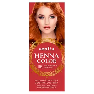 Бальзам для окрашивания волос 116 огненная искра, 75 мл Venita Henna color, цвет 116 płomienna iskra