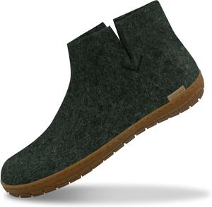 Ботинки Glerups 100% quality wool mix Boot Slipper with rubber sole - Unisex, Forest