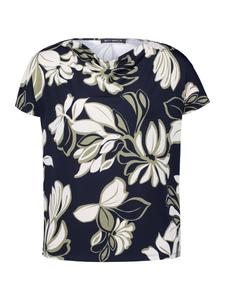 Футболка с принтом и водопадным вырезом темно-синего/зеленого цвета Betty Barclay