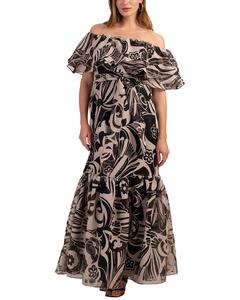 Цветочное платье Trina Turk, коричневый