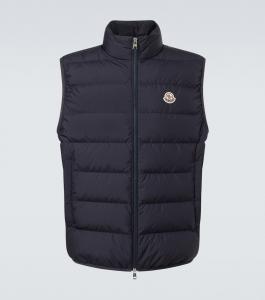 Контрин стеганый пуховый жилет Moncler, Dark Navy Blue