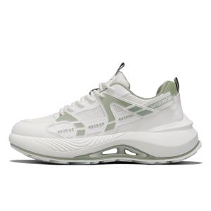 WARRIOR Скользоустойчивые износостойкие дышащие низкие повседневные беговые кроссовки мужские - бежевый/зеленый (летние), цвет Beige/Green (Summer)