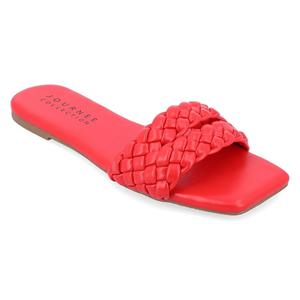Широкие слайды Sawyerr от Journee, красные