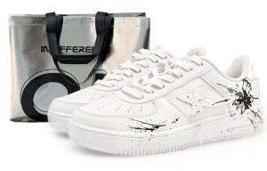 XTEP Кроссовки Air Force One с низким верхом, устойчивые к истиранию и дышащие, для скейтбординга, мужские, черно-белые