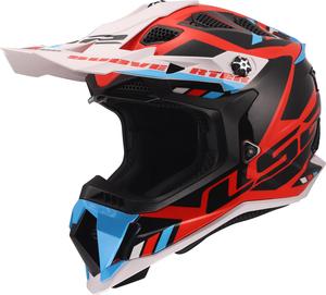 Мотокроссовый шлем LS2 mx700 subverter evo ii stomp, White/Blue/Red