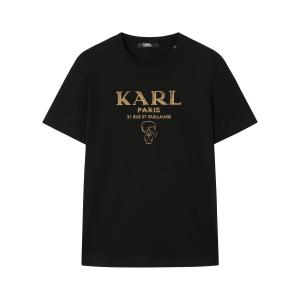 KARL LAGERFELD / Karl Lagerfeld Jeans Футболка KARL LAGERFELD SS25 Unisex Black Gold