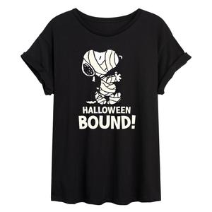 Детская футболка большого размера с рисунком Peanuts Mummy Snoopy «Halloween Bound» Licensed Character