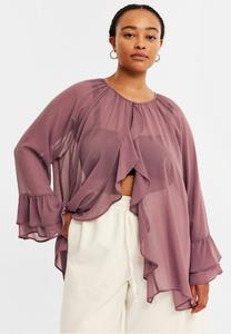 Блуза XLNT by Kappahl WITH FRILLS, Dark Red