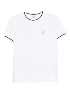 Футболка с вышивкой Brunello Cucinelli, белый