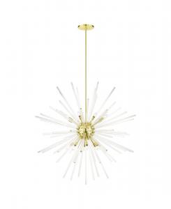 Подвесная люстра Utopia на 16 ламп для прихожей Livex, цвет gold-tone