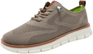 Мужские повседневные туфли-оксфорды для деловой носки Baimiu, хаки