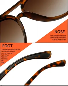 Солнцезащитные очки Melrose Fashion Pilot для женщин, модель 2024, роскошные солнцезащитные очки с градиентной оправой, Blue