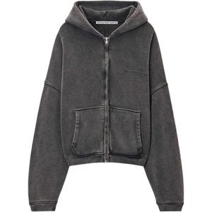 Худи на молнии Alexander Wang, серый