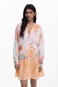 Женский кардиган с цветочным принтом в стиле тай-дай Desigual, Off white