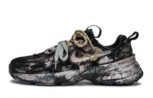 Nike V2K Run Abrasion Resistant Low top кроссовки для бега женские Black Silver Copper